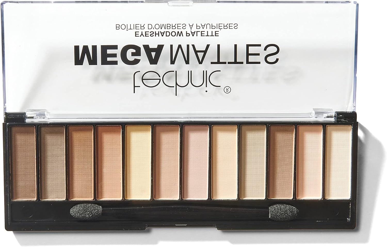 Technic Mega Mattes Nude Eyeshadow Palette - 12 Pigmented, Professional, Long Lasting, Easy to Apply and Blendable Matte Shades for the Perfect Look for Day or Night 18g