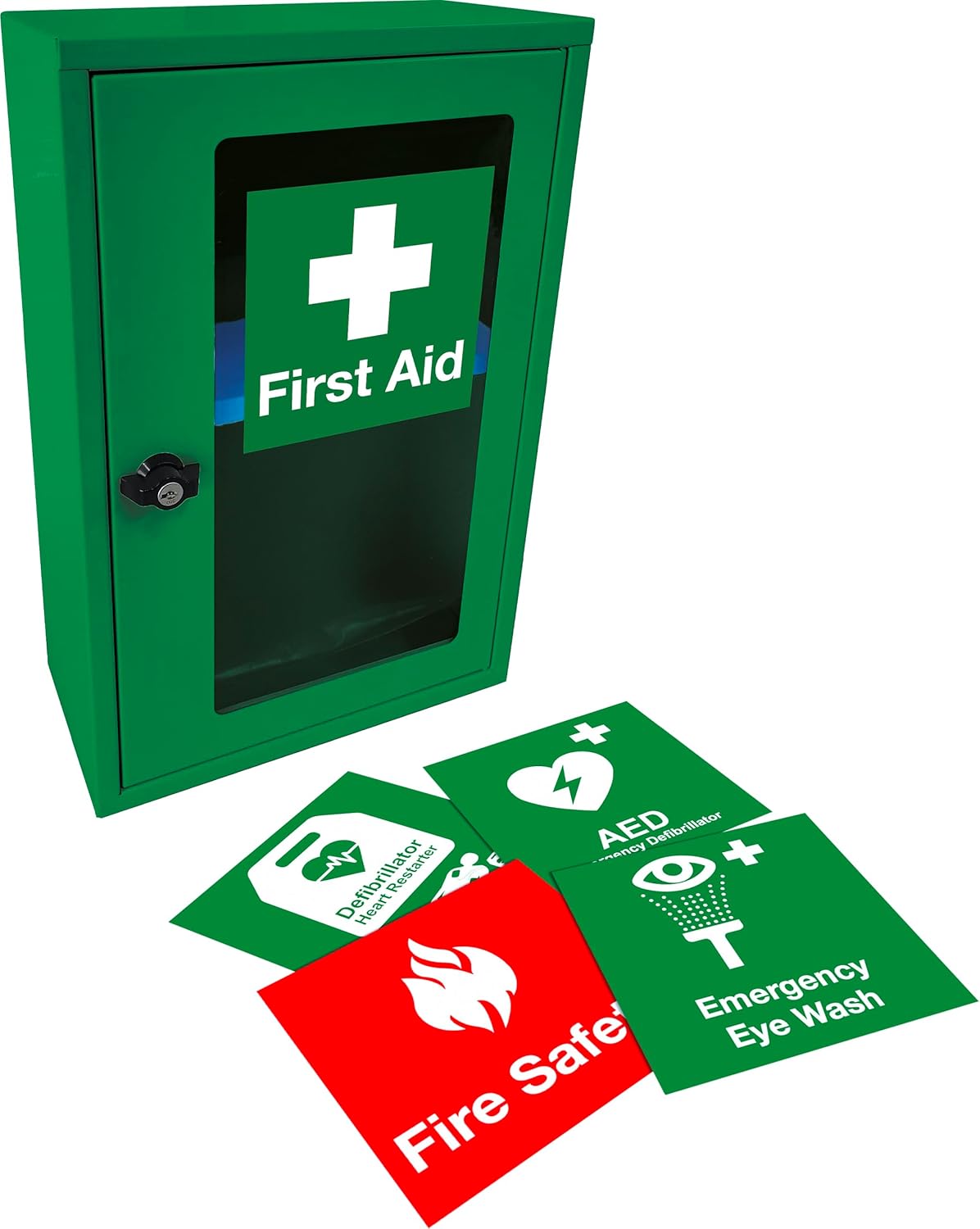 Safety First Aid Group AED Defibrillator Wall Cabinet with Thumb Lock