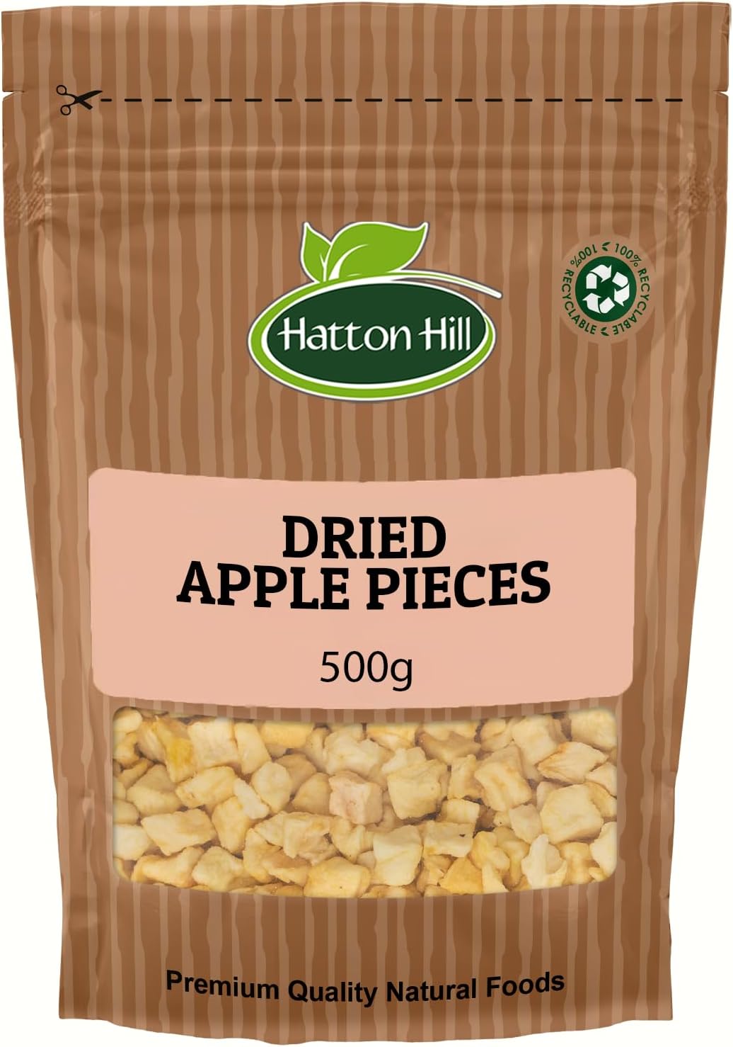 Dried Apple Pieces (Diced) 500g by Hatton Hill | Slice, Naturally Sweet & Convenient Snack