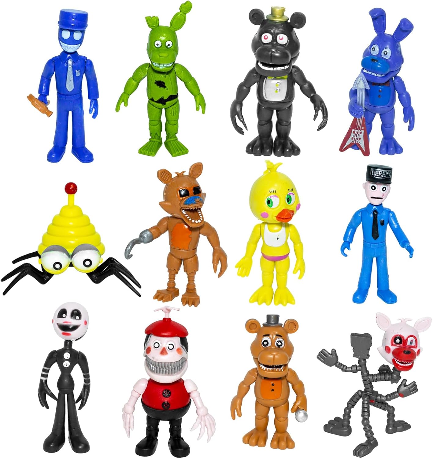 12pcs Five Nights at Freddy's Figures, Five Nights at Freddy's Toys Dolls Gifts Cake Toppers, 4 inches