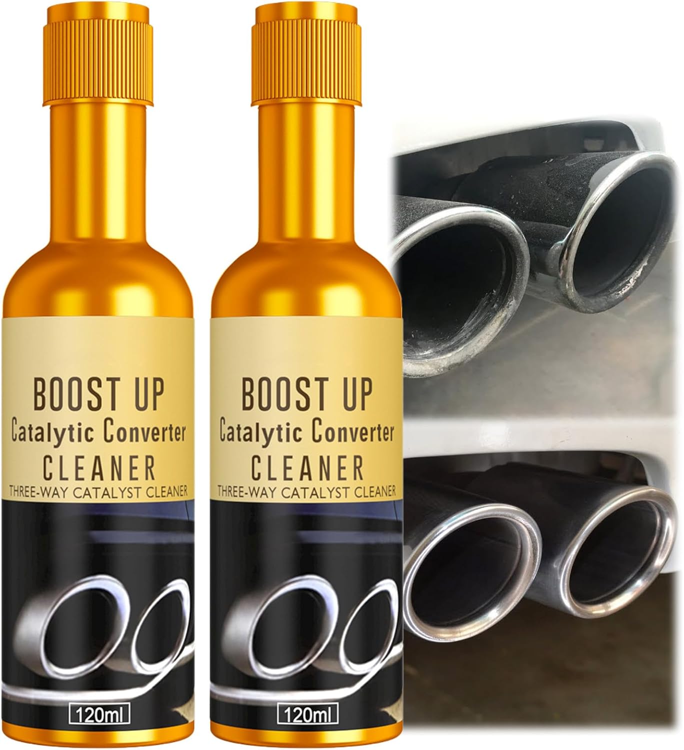 Maggikey Fuel System Cleaner, Boost Up Catalytic Converter Cleaner 2PCS - Fuel System & Auto Parts Engine Exhaust Oil - Gasoline Car Carbon Deposit Removal