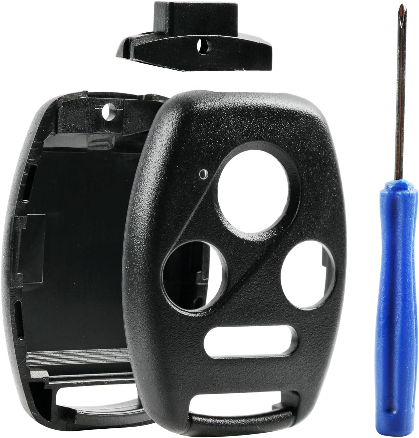 Cutting NOT Required - Key Fob Keyless Entry Remote Shell Case & Pad fits Honda 2003-2012 Accord / 2006-2013 Civic EX / 2009-2015 Pilot /2005-2006 CR-V