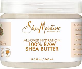 SheaMoisture All-Over Hydration for Dry Skin 100% Raw Shea Butter Body Cream, 11.5 oz (Pack of 1)