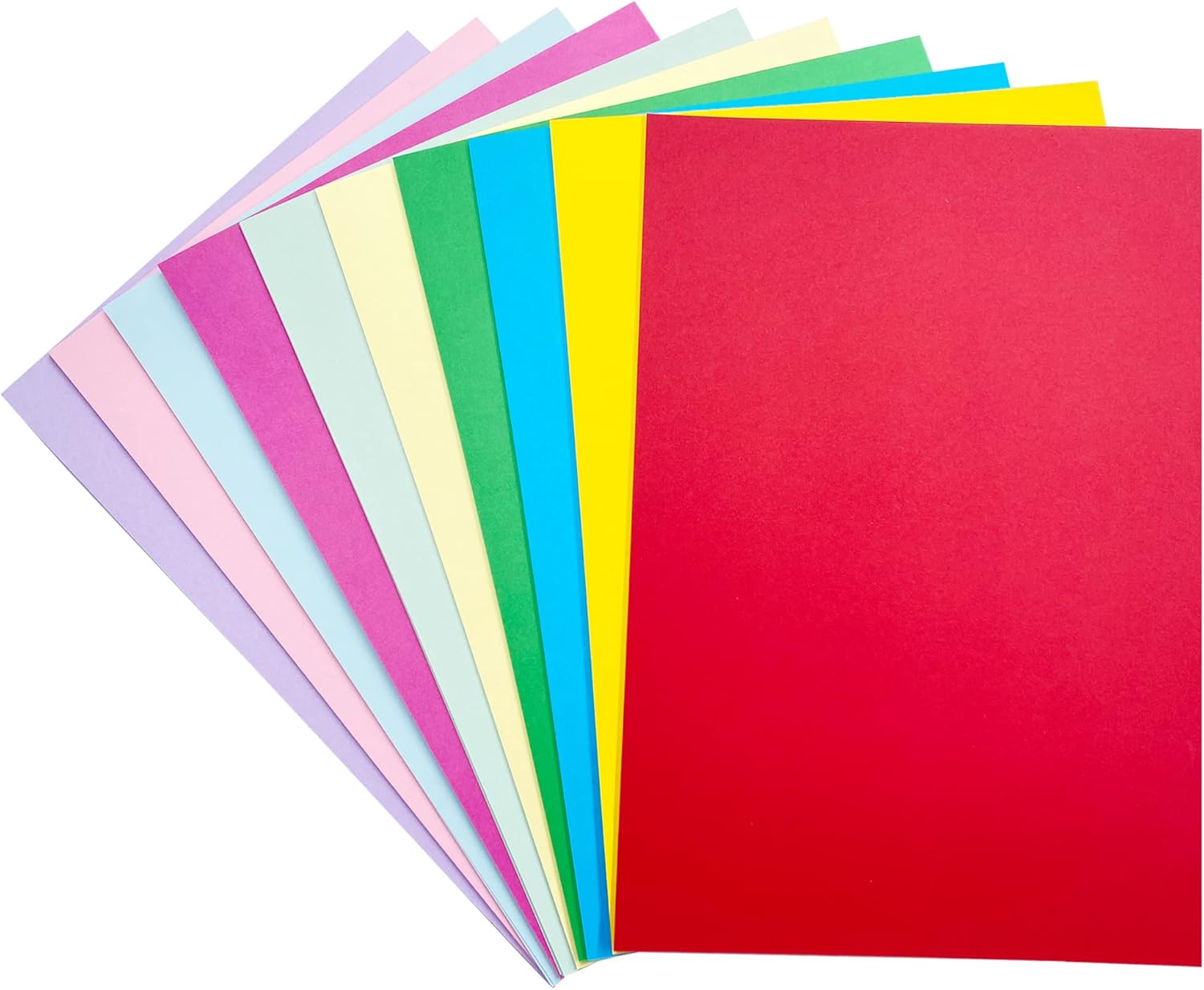 A4 Coloured Cards, Thick Cardboard Multi Colour Card Paper - 10 Colors 50 Sheets- Real 220GSM Cardstock