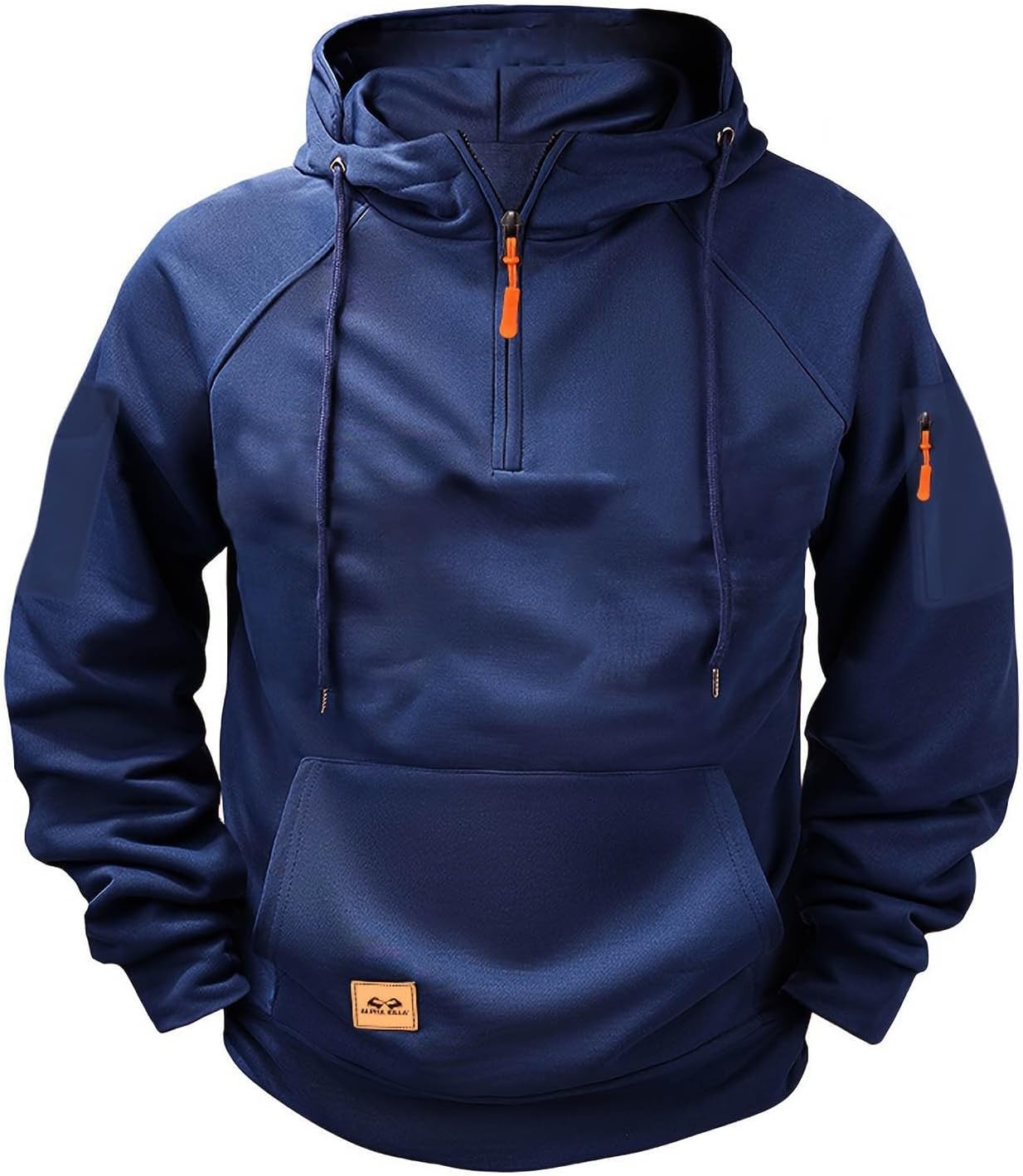 Tactical Hoodies for Men - Military Fleece Lined Cargo Sweatshirt Quarter Zip Pullover Hoodie Workout Gym Mens Fashion