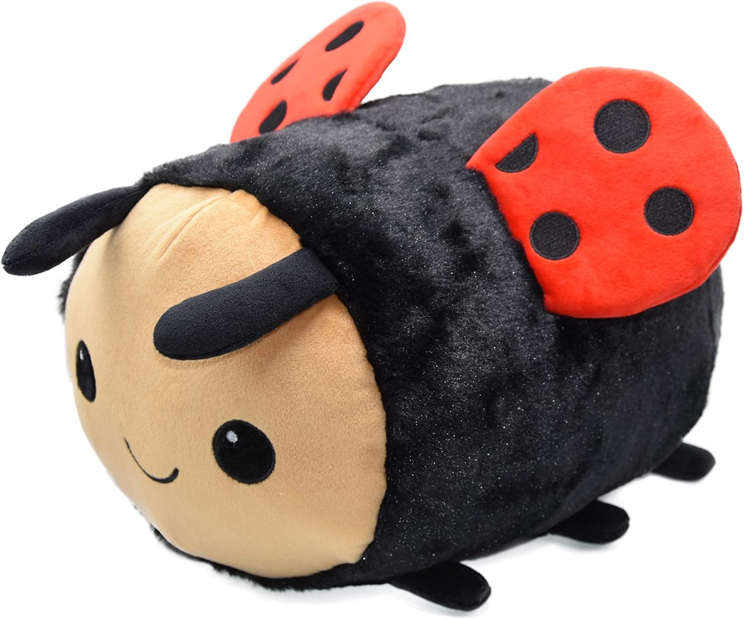 BABOLI Cuddly Ladybug Stuffed Animal with Smile Face and Red Wings Ladybird Plush Soft Toy Pillow Pretty Sweet Gifts Choice for Kids Present for Birthday or Party 8.7 inch