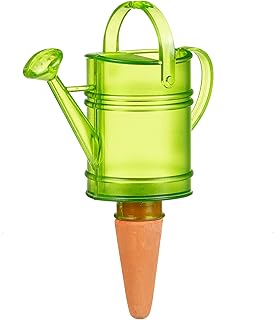 scheurich Nelly Water Reserve 5 oz. | for Indoor Plants | Less Maintenance | UV Resistant | Watering Aid | Mini Watering Can Design | Water Reservoir for Plants | Self Watering Plants (Green)