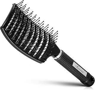Hair Brush, Professional Curved Vented Brush for Faster Blow Drying for Women, Men, Paddle Detangling Brush for Wet Dry Curly Thick Straight Hair