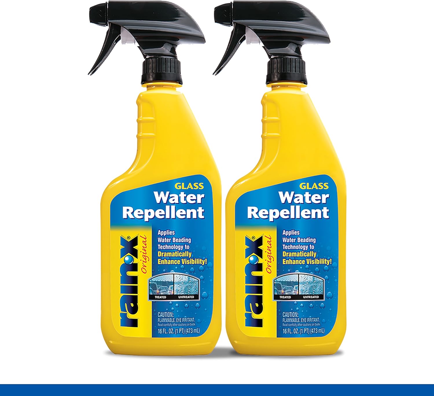 Rain-X 630529 Glass Treatment Trigger, 16 fl oz - Exterior Glass Treatment to Drastically Improve Wet Weather Driving Visibility During All Weather Conditions (Pack of 2)