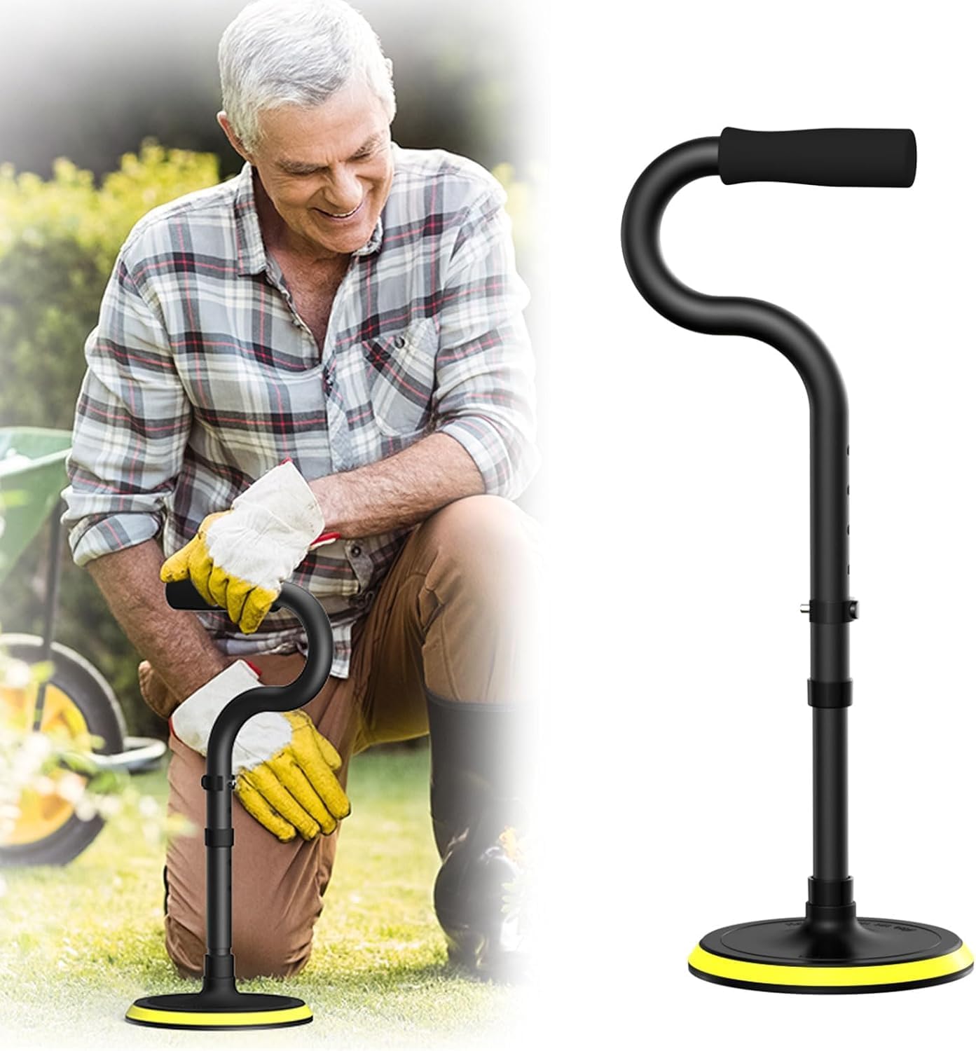 Mobility Aids Tool Device to Help Get up from Floor Standing Aids & Supports Assist Devices for Seniors, Standing Mobility Aid for Elderly Rising Indoors, Garden, Housework Matte Purple (Matte Black)