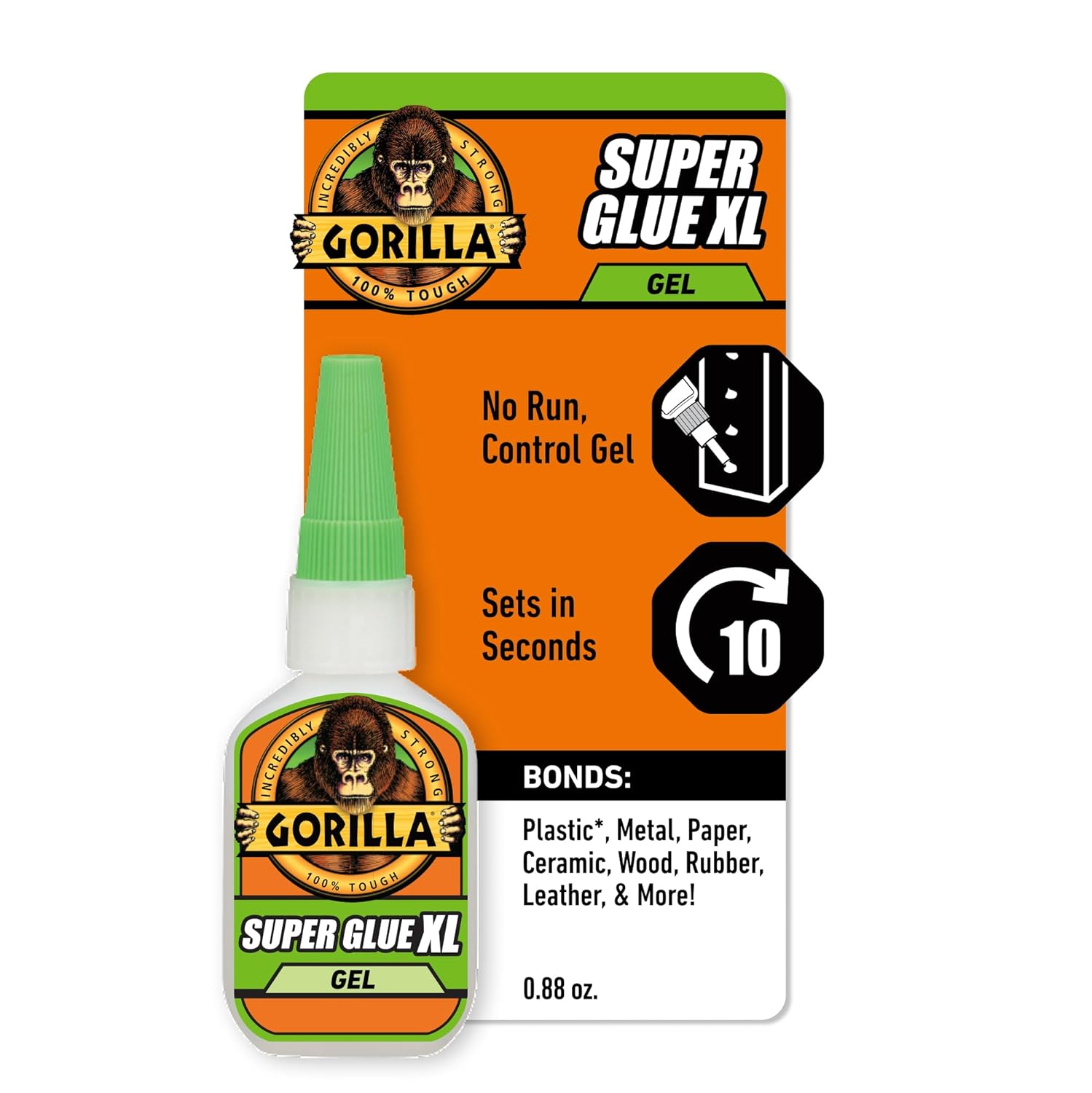Gorilla Super Glue Gel XL, Clear Glue, 25 Gram (Pack of 1) - All Purpose and Fast Setting for Projects and Repairs