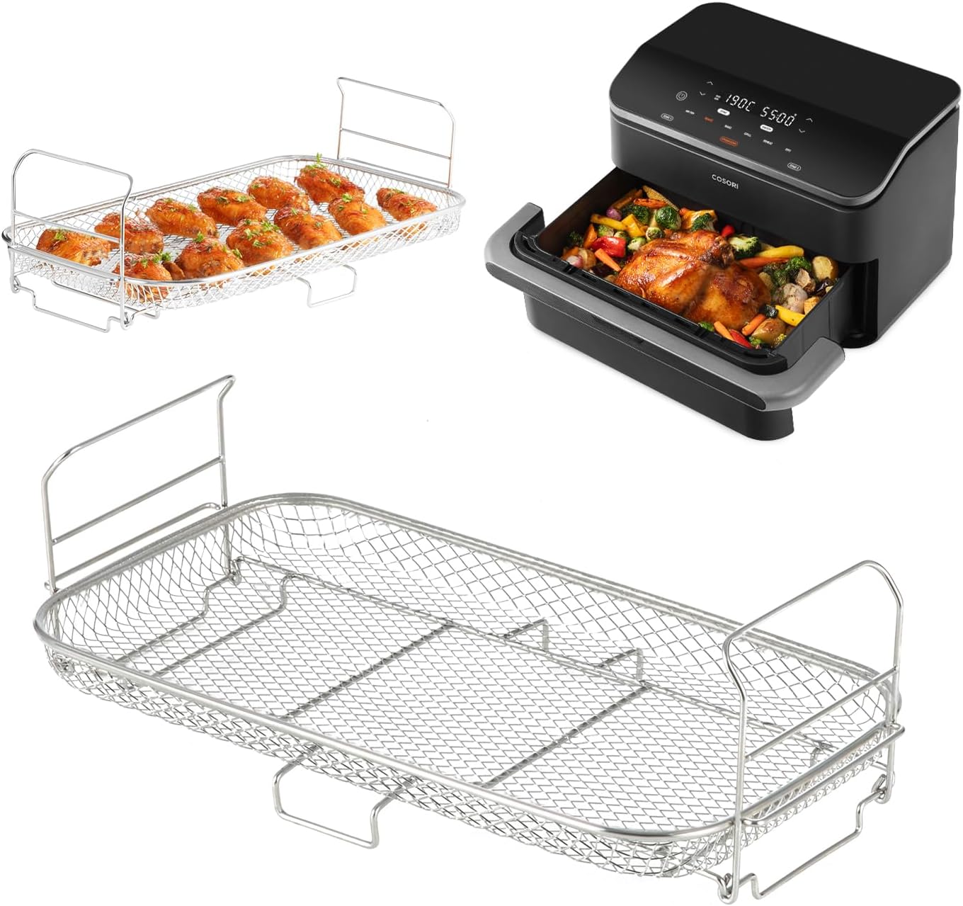 Cosori ‎CAF-TF101S-DRRUK Fryer Accessories, Aluminium, Silver