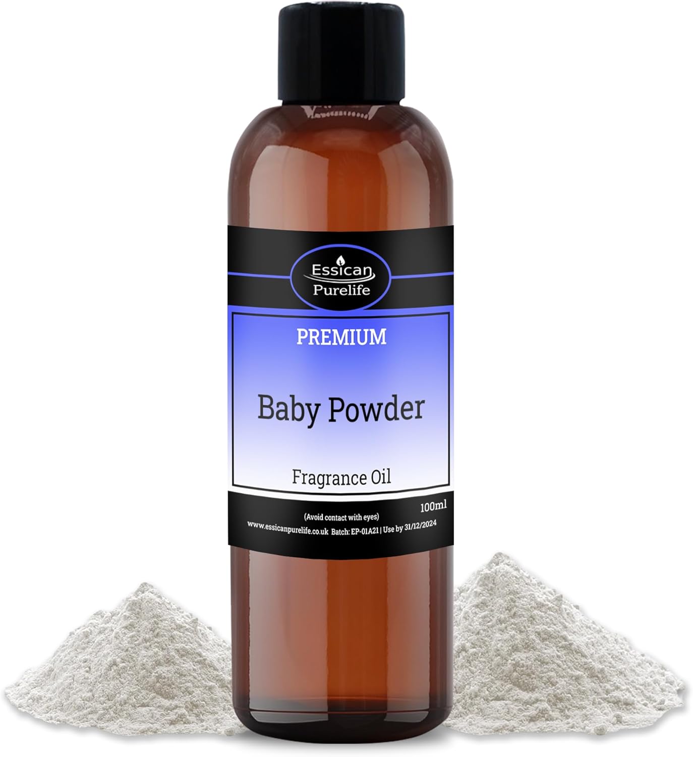 Baby Powder Fragrance Oil 100ml - Baby Powder Oil for Humidifier, Baby Powder Scent, Wax Scents for Candle Making, Candle Scents, Fragrance Oils, Wax Melt Scents