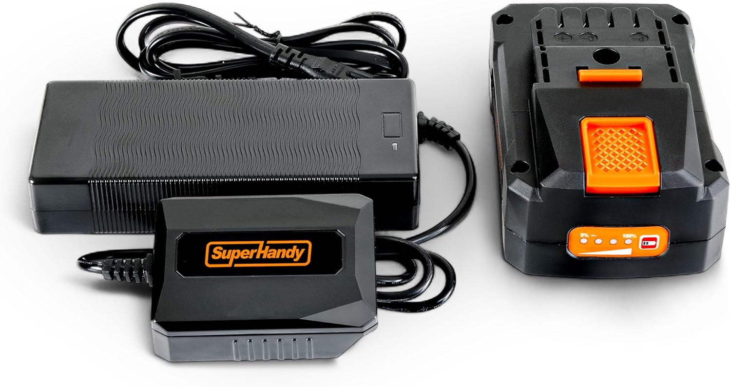 SuperHandy 48V 2Ah Battery – 88.8Wh Lithium-Ion Battery, Fast Charging, Impact-Resistant Case – Compatible with Mobility Scooters, ULV Foggers, Augers, and More (with Charger)