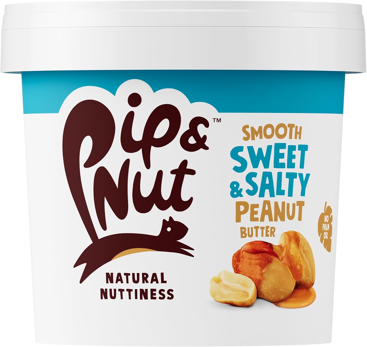 Pip & Nut Smooth Peanut Butter, Sweet and Salty, 1kg