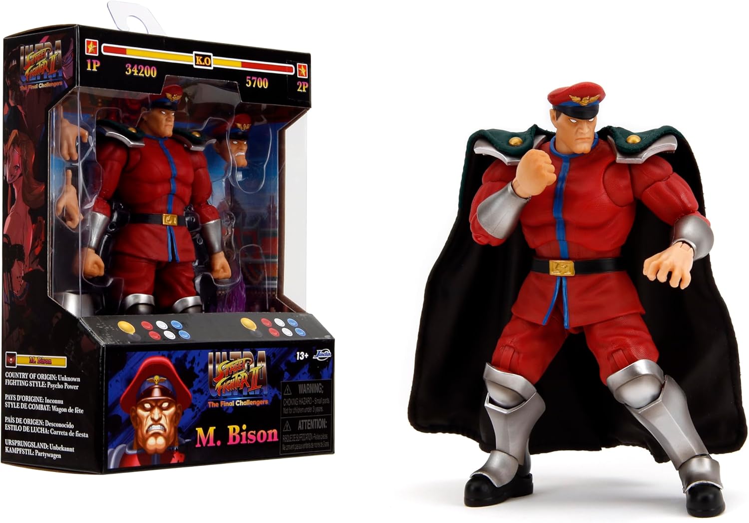 Street Fighter 6" M. Bison Action Figure, Toys for Kids and Adults