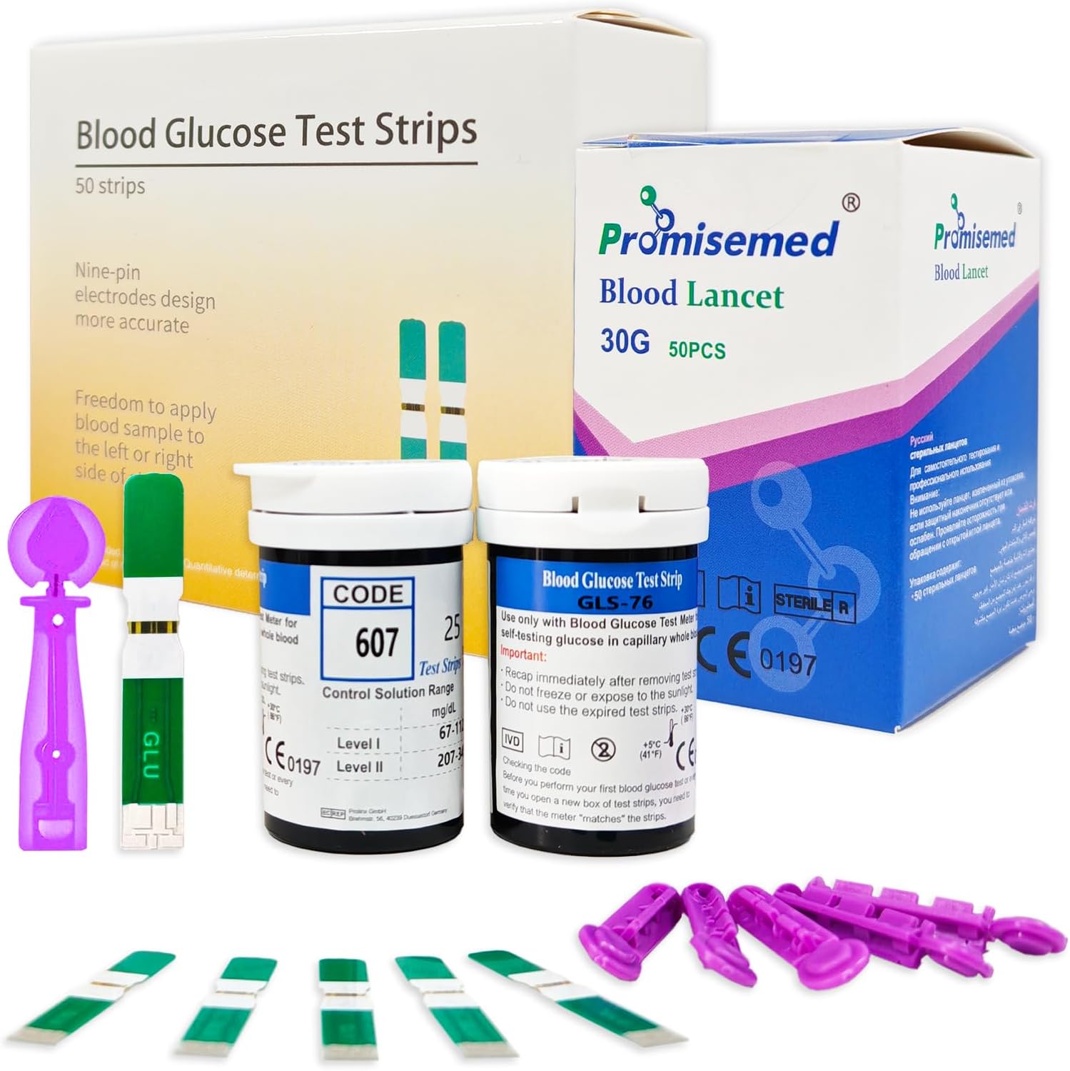 Blood Sugar Test Strips 50pcs, Blood Glucose Test Strips for Diabetes