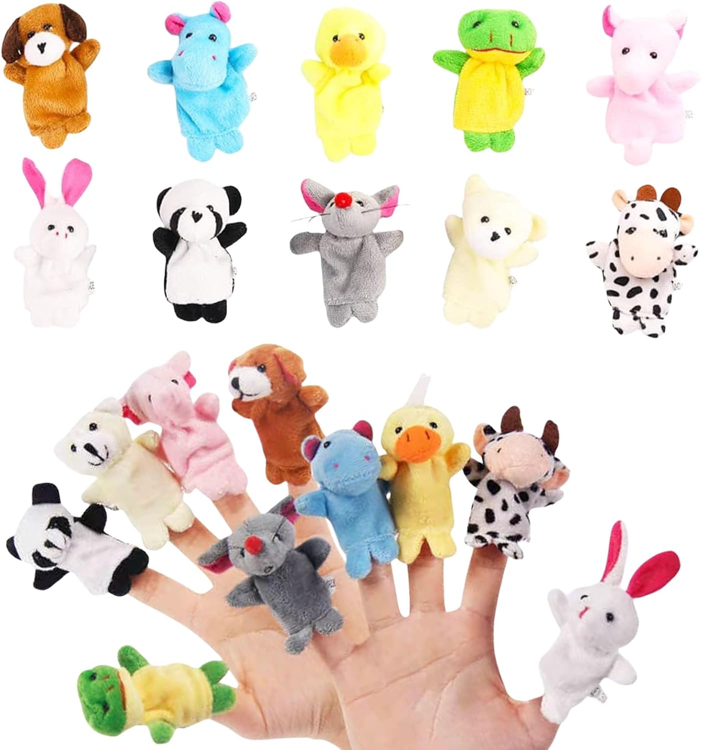 10Pcs Finger Puppets for Babies and Toddlers, Nursery Rhyme Puppets, Cute Doll Props Figures Novelty Toys Gift for Kids