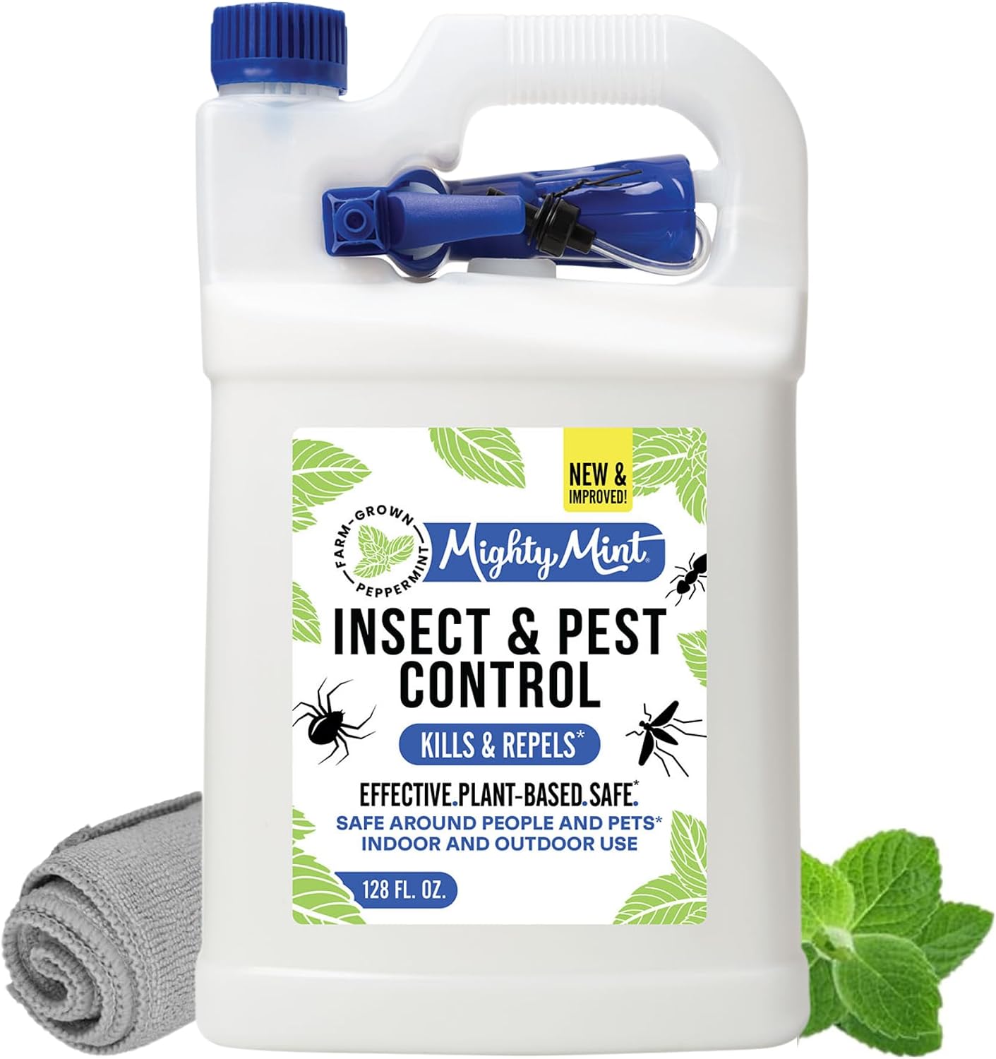 Mighty Mint Peppermint Oil Insect Repellent Spray, 1 Gallon (128 oz)