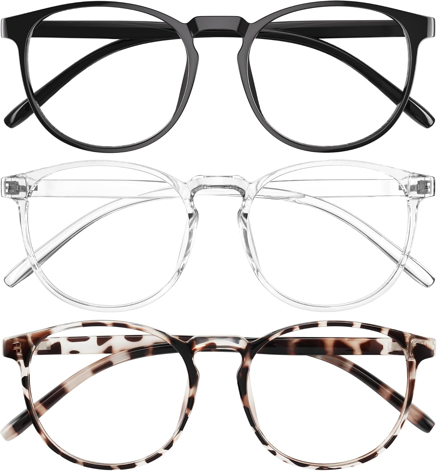 Blue Light Glasses for Woman & Men - Anti Eyestrain Blue Light Blocking Glasses Lightweight Retro Gaming Glasses