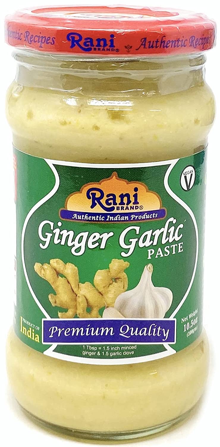 Rani Ginger Garlic Cooking Paste 10.5oz (300g) Glass Jar ~ Vegan | Gluten Free | NON-GMO | No Colors | Indian Origin