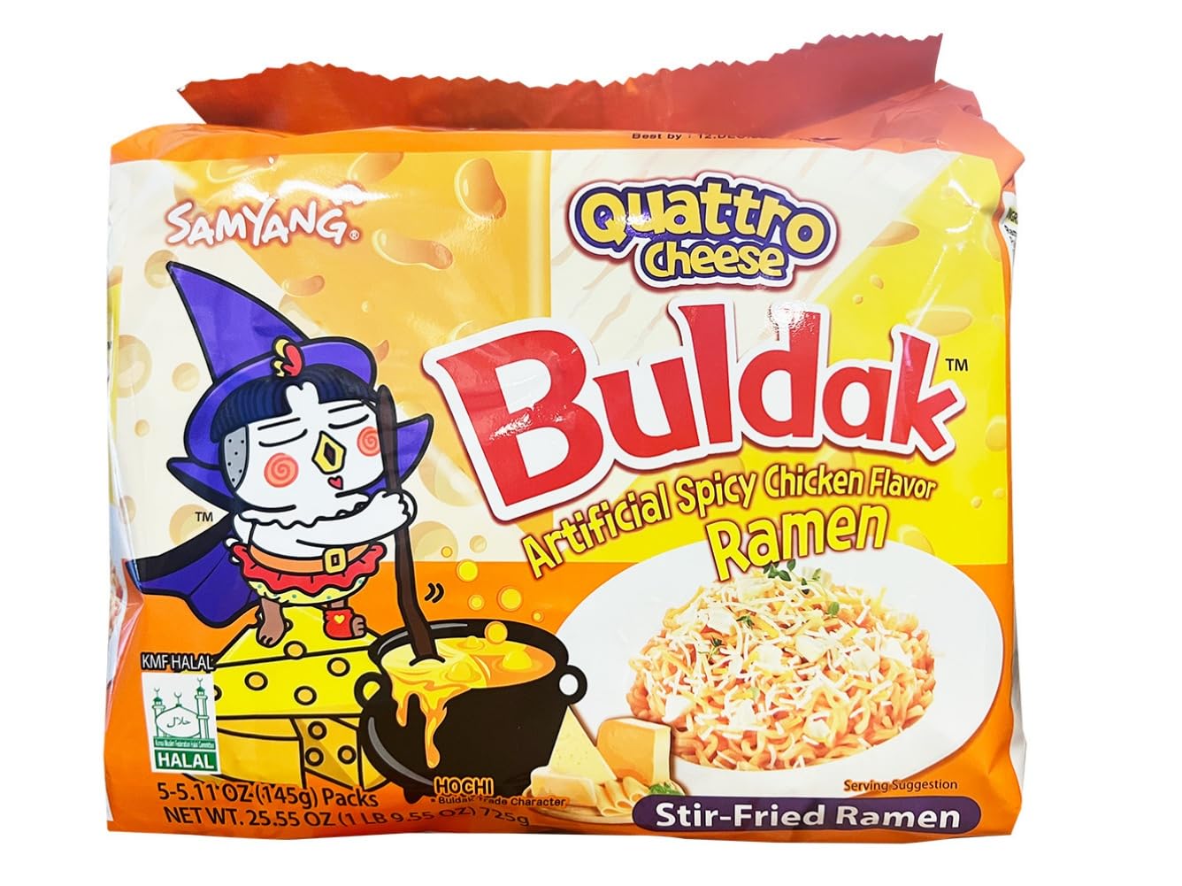 Samyang Quattro Cheese Flavor Buldak Ramen Pack of 5