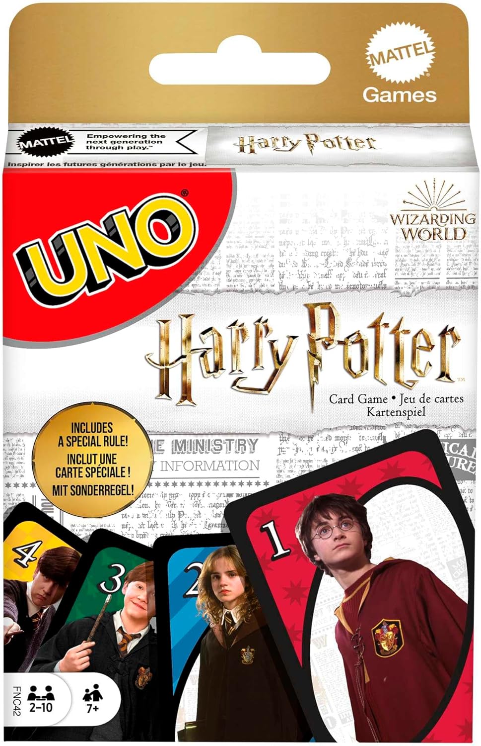 Mattel Games UNO Harry Potter Card Game for Kids, Adults and Game Night based on the Popular Series for 2-10 Players