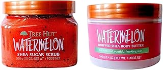 Tree Hut Radiant Skin Watermelon Shea Sugar Scrub Bundled With Watermelon Whipped Shea Body Butter