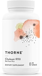 THORNE Choleast-900-900mg Red Yeast Rice Extract - Gluten-Free Supplement Supports Healthy Cholesterol Levels Already in a Normal Range, Heart & Blood Pressure - 120 Capsules