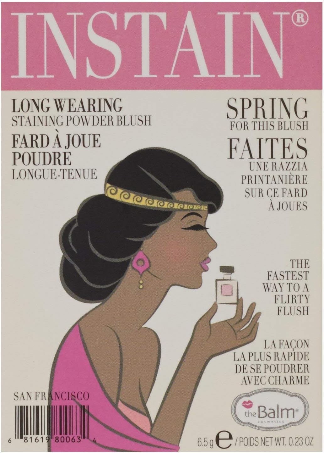 theBalm Instain Long-Wearing Powder Staining Blush - Lace Bright Pink