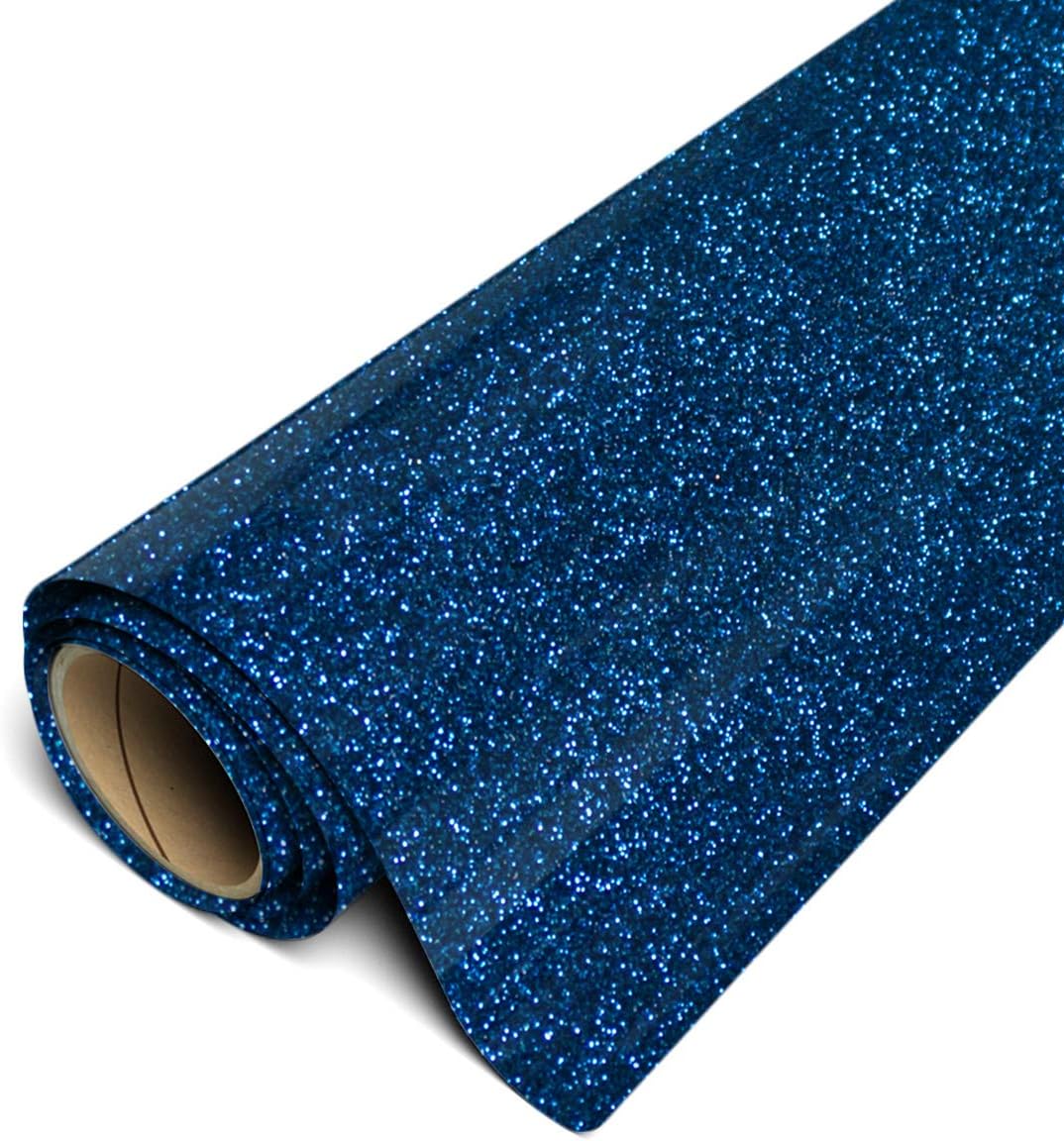 Siser Glitter HTV 12"x3ft Roll (Sapphire) Iron on Heat Transfer Vinyl