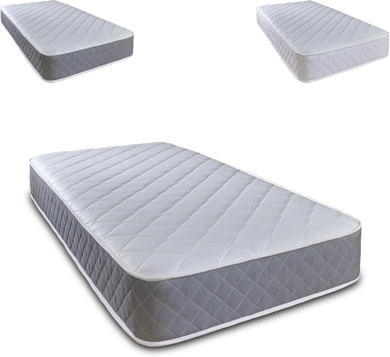 eXtreme comfort ltd Spring Coil Diamond Grey Essentials Mattress | 3ft Single (90cm x 190cm) | Foam Free Spring Coil | Plush Feel | Cooltouch Plus Sleep Surface | 18cm Deep | Grey | Maximum Value