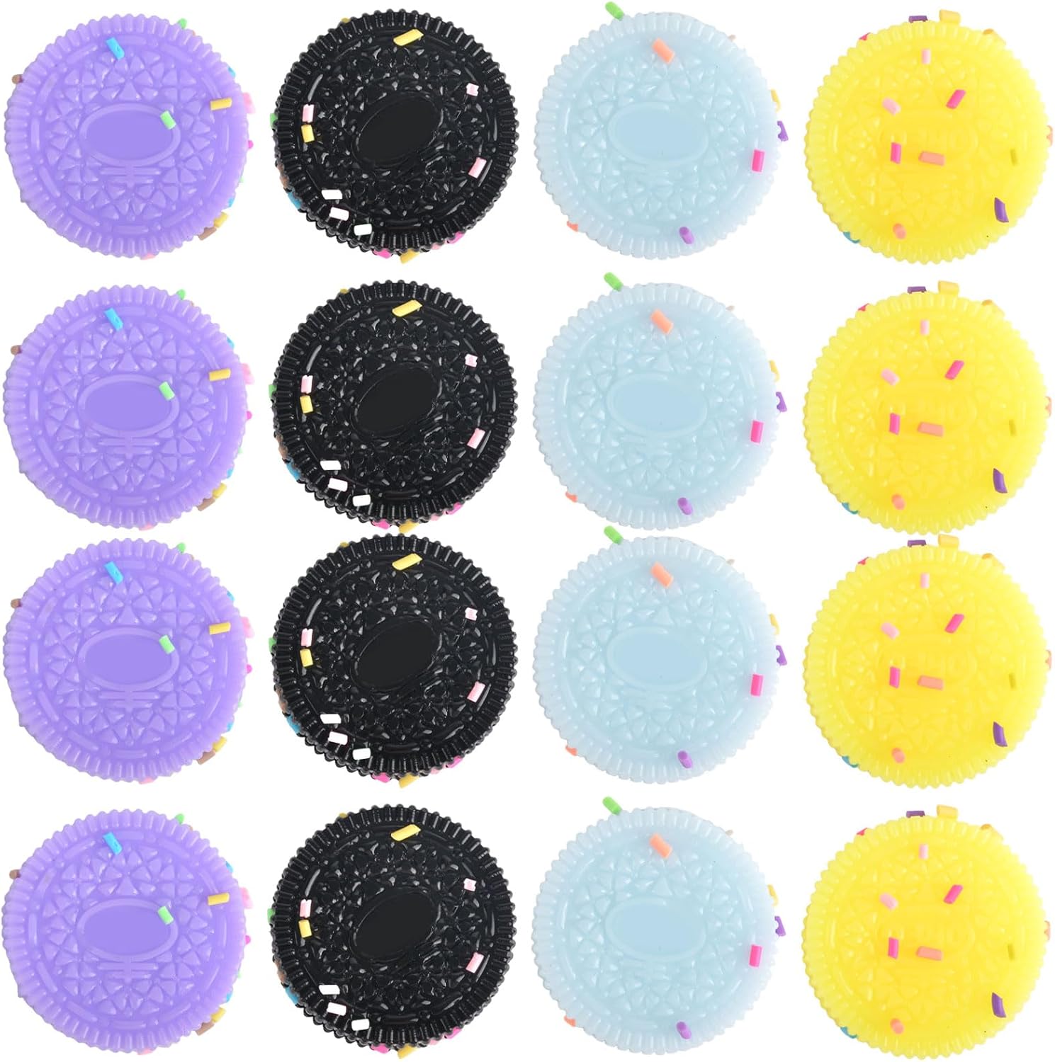 SSKHE 16 Miniature Oreo - Inspired Squishy ToysCompact Replicas for Stress Relief, Entertainment, and Collecting - Perfect for On-the-go Fun and Sharing
