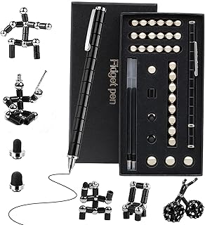 Upgrade Fidget Pen-Magnetic Pen-Fidget Toys for Boys Girls Age 8-12-Gifts for Teenage Girls Boys-Toy Pen Decompression Magnetic Metal Pen-Multifunctional Deformable Magnet Pen-Fidget Toy for Adults