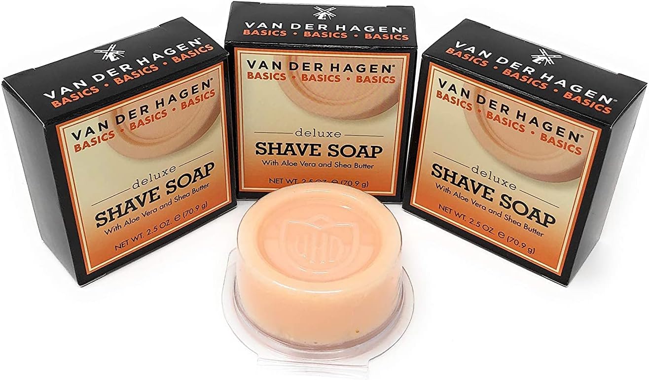 Van der Hagen Deluxe Shave Soap - 2.5 oz - 3 pk