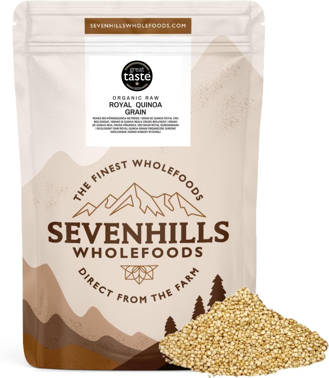 Sevenhills Wholefoods Organic Raw Royal Quinoa Grain 1.8kg