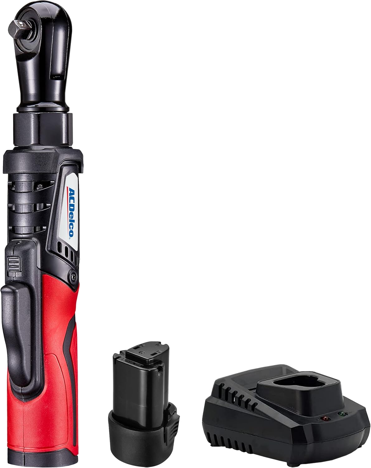 ACDelco ARW1210-3P G12 Lithium-Ion 12V (10.8V) Brushless 3/8” Electric Cordless Ratchet Wrench Set Power Tool Kit | Tool Set Includes Battery & Charger