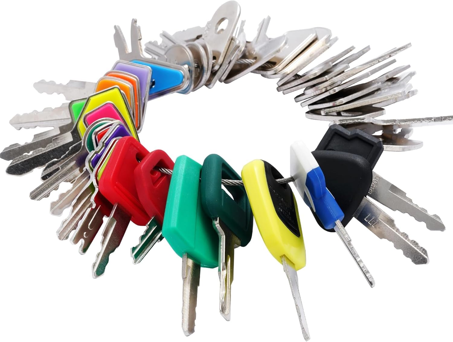 39 Full Range Heavy Equipment Keys-Construction Master Ignition Keys for Homeowners Genie JLG CAT Caterpillar Volvo JCB JD H800 Bobcat Terex Hyster Komatsu 787 Indak Kubota Holland Excavator K250