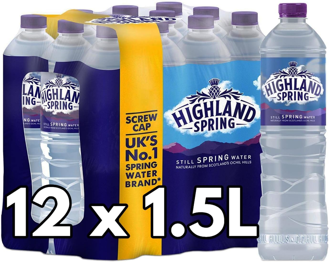 Highland Still Spring Natural Mineral Water 1.5L (12 x 1.5L)