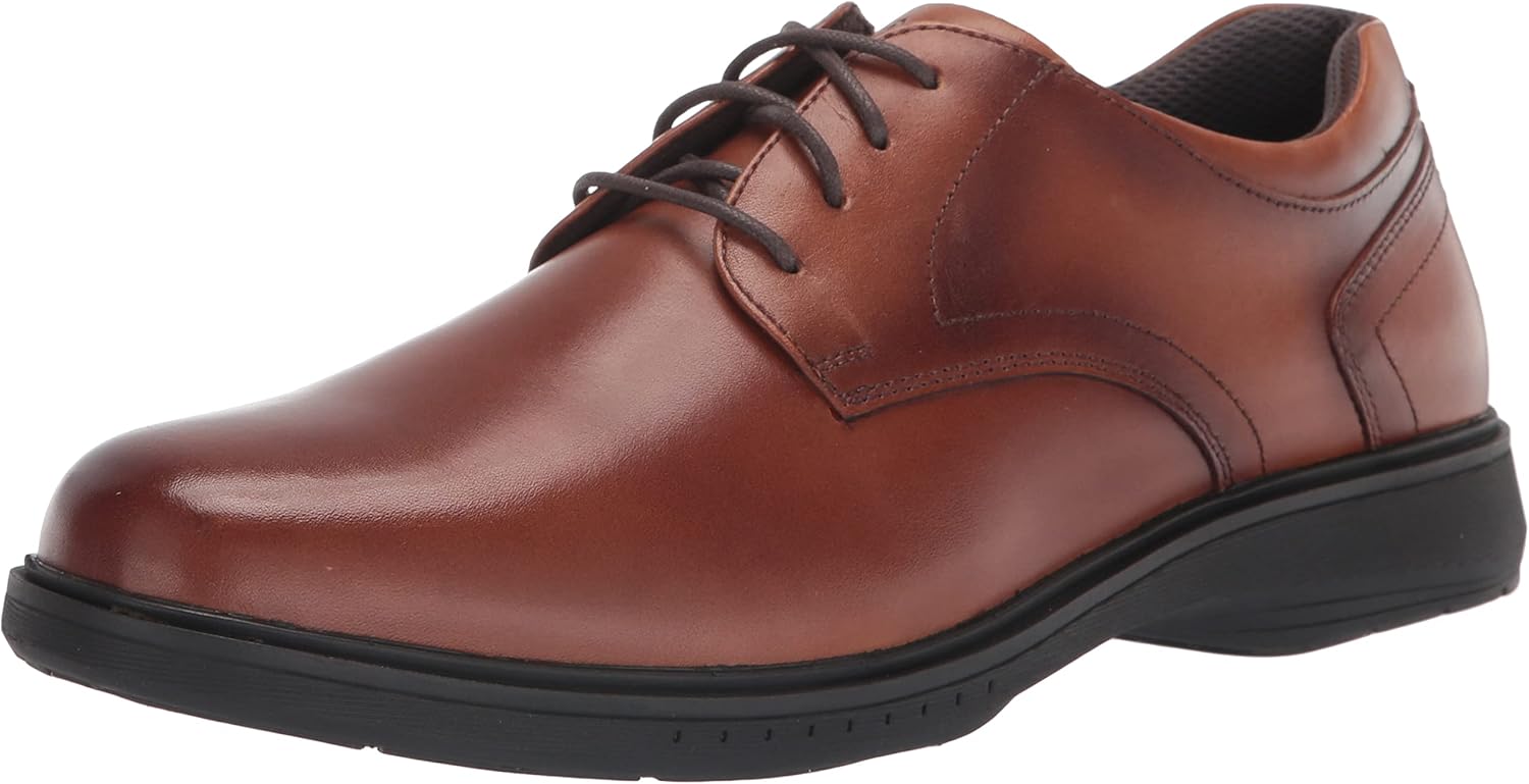Nunn Bush Men's Pro Plain Toe Oxford with Kore Slip Resistant Comfort Technology