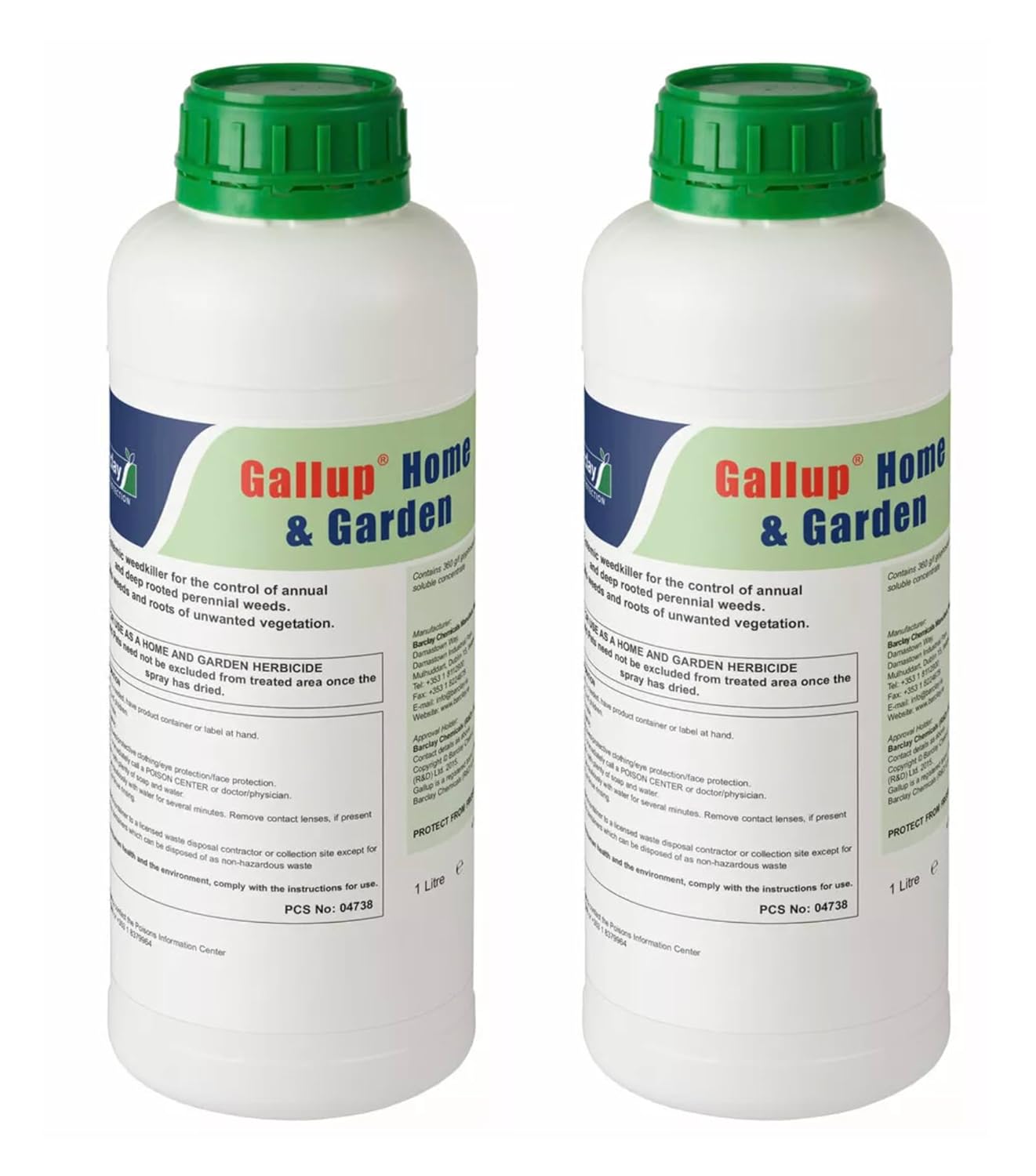 Super Strength Glyphosate Home & Garden 1L Powerful Weed Killer (x2 bottles)