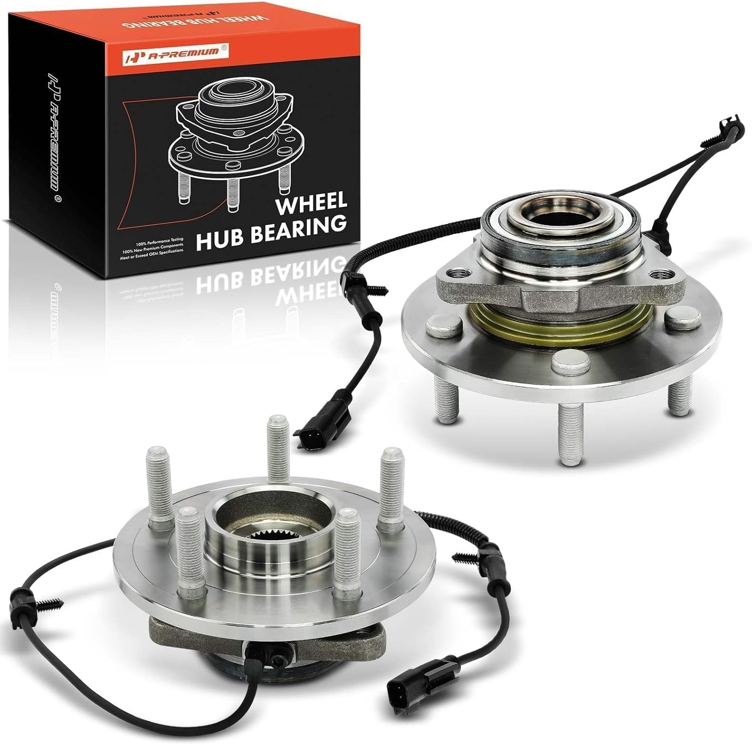 A-Premium 2 x Front Wheel Bearing and Hub Assembly with ABS & 5-Lug Compatible with Ram 1500 2012-2018, 1500 Classic 2019-2022