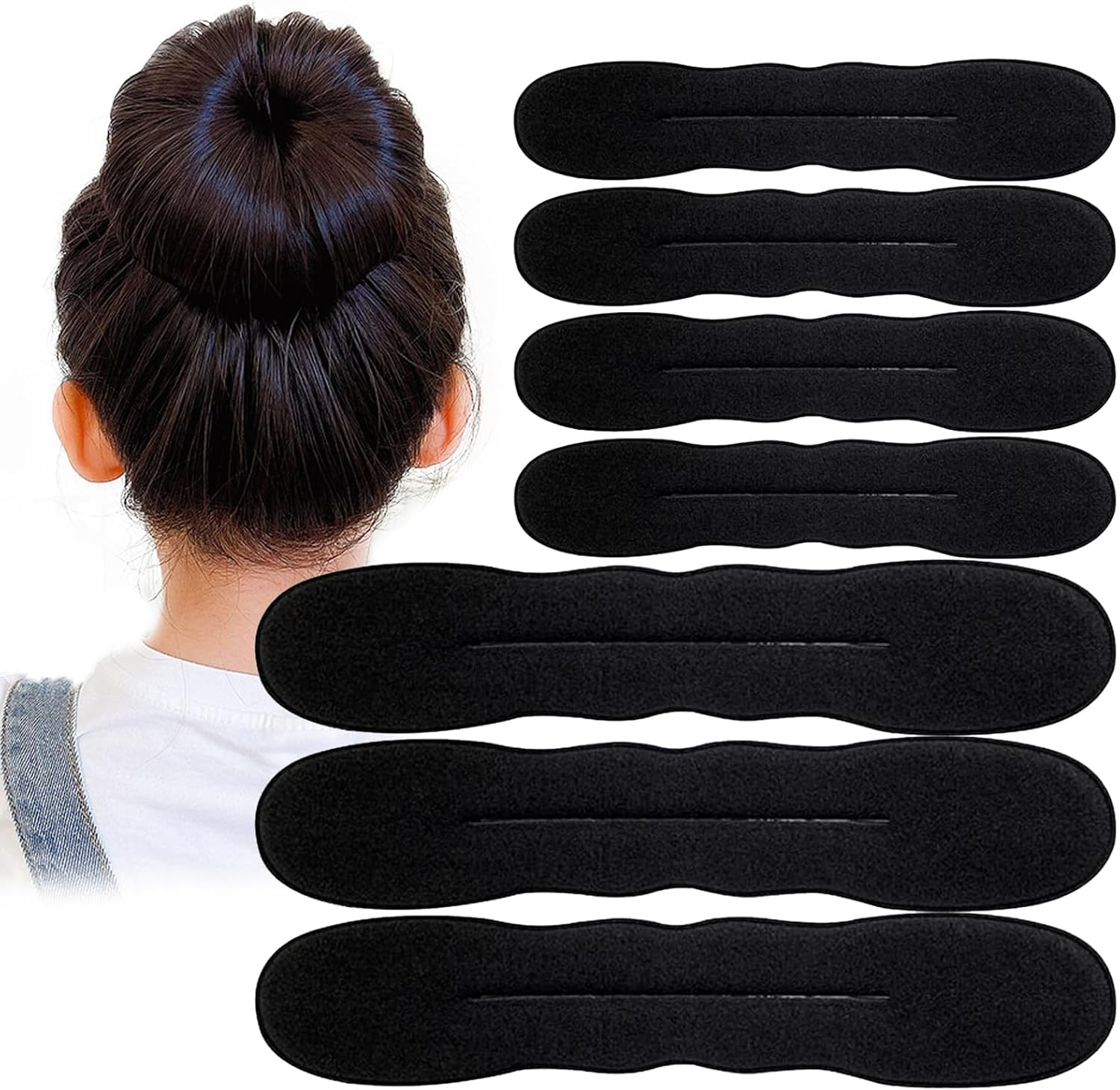 10 PCS Hair Bun Maker for Women Lazy Hair Curler Bun Clips Easy Magic Snap Roll Sponge Bun Donut Hair Maker for Women With Hair Ties