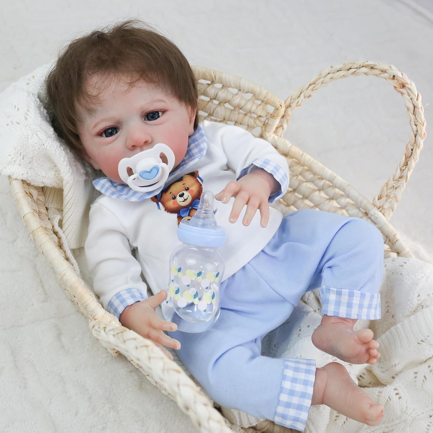 CHAREX Lifelike Reborn Baby Dolls - 22 inch Realistic Baby Doll Boy Real Life Baby Dolls Newborn Baby Real Looking Birthday Gift Toy with Accessories for Age 3+