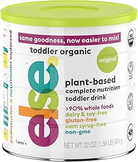 Else Nutrition Toddler Formula 12-36 Months - Organic, Plant Based Toddler Nutritional Drink - Soy & Dairy Free, Lactose Free - Toddler Protein Powder w/ 20+ Vitamins (22oz, 1-Pack)