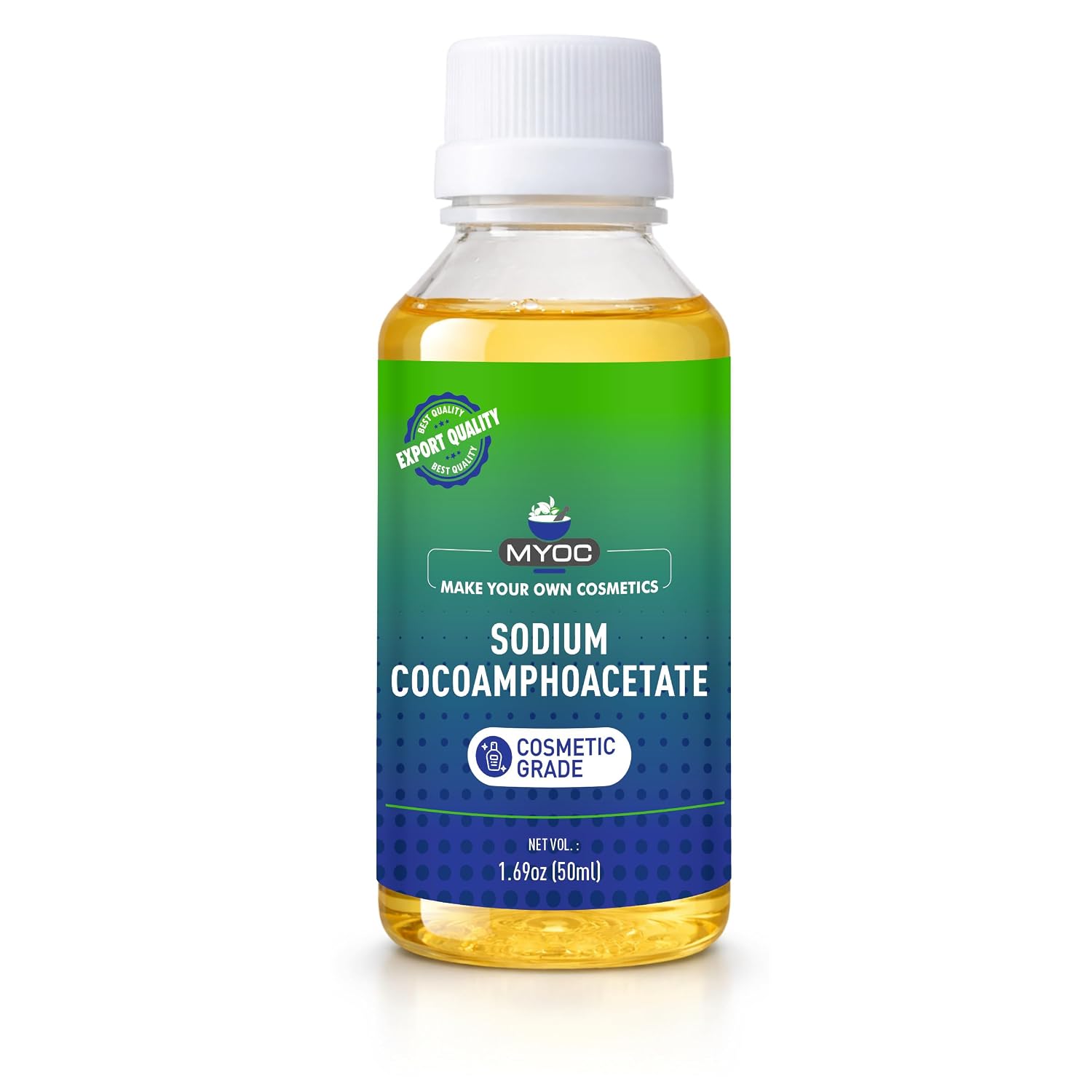 Sodium Cocoamphoacetate – Cosmetic Grade – 50 ml / 1.698 fl oz – Mild Amphoteric Surfactant for Cleansers, Shampoos & DIY Formulations