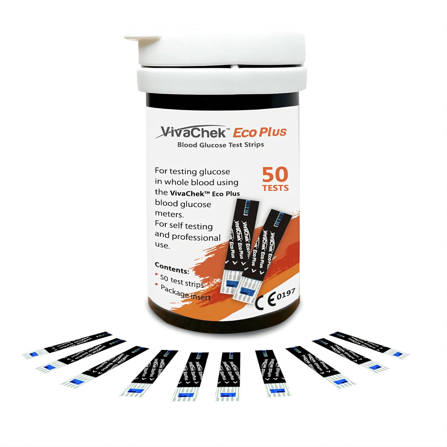 VivaChek ECO Plus Diabete Test Strips x 50 & Diabete Lancets x 50, No Coding Blood Glucose Test Strips, Blood Sugar Test Strips for UK Diabetics (VivaChek ECO Plus