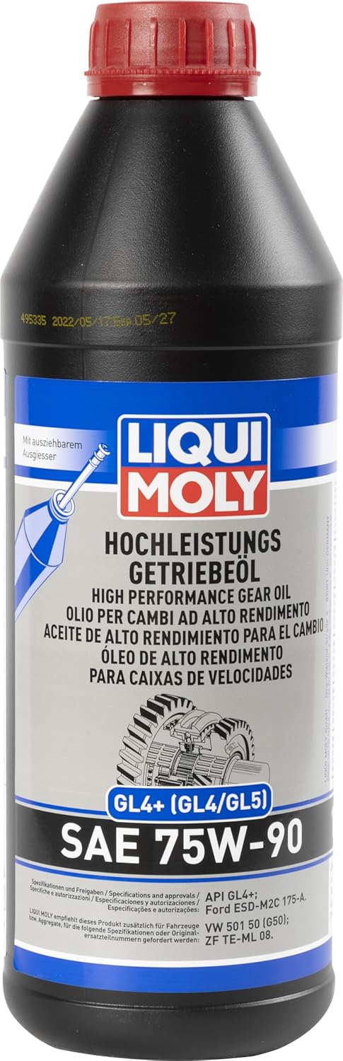 LIQUI MOLY High Performance Gear Oil (GL4+) SAE 75W-90 | 1 L | Gear oil | Hydraulic oil | SKU: 4434