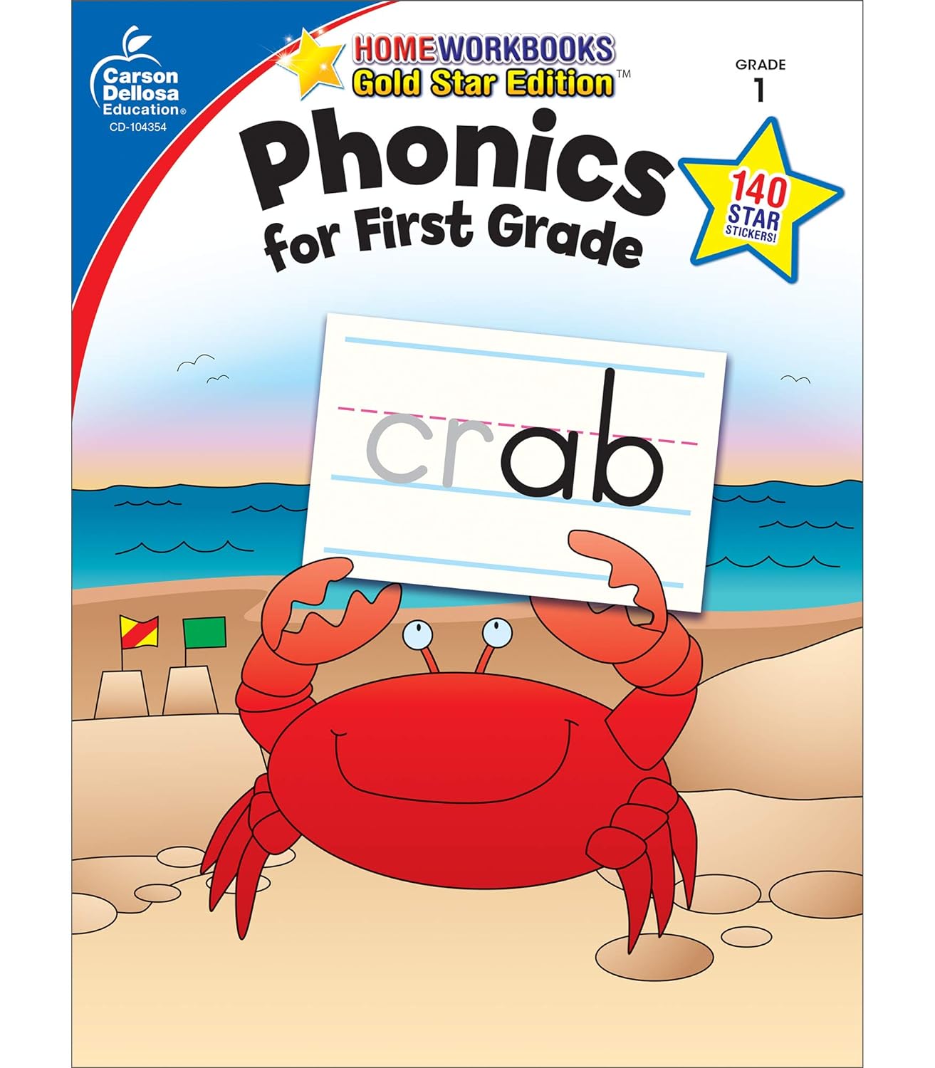 Carson Dellosa Phonics for First Grade Workbook, Consonants, Blends, Digraphs, Vowels, and Word Families Writing Practice, Language Arts Classroom or Homeschool Curriculum (Volume 11)
