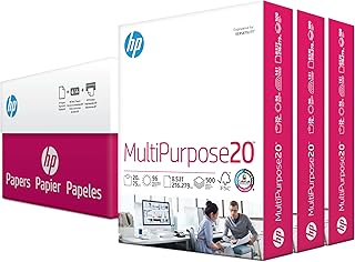 HP Printer Paper | 8.5 x 11 Paper | MultiPurpose 20 lb | 3 Ream Case - 1500 Sheets | 96 Bright | Made in USA - FSC Certified | 112530C
